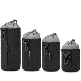 K&F Concept 4 Sizes Soft Drawstring Lens Pouch for Canon Nikon Sony Fuji Sigma Suitable for Daily and Professional Photography