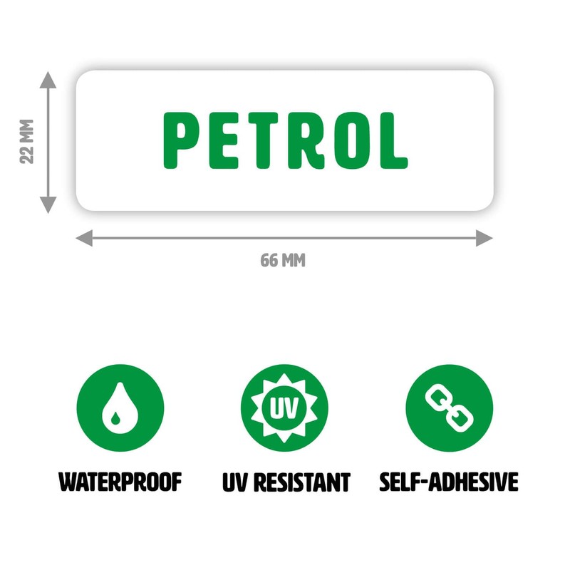 Gobrecht & Ulrich 4 Petrol Fuel Cap Stickers - White