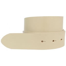 BELTINGER Interchangeable belt made of full cowhide leather with press studs 4 cm | press stud belt for men and women 40 mm | leather belt without buckle 4 cm, beige