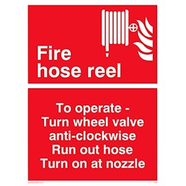 Pack of five - Fire Hose Reel (manual) Sign - 150x200mm - A5P