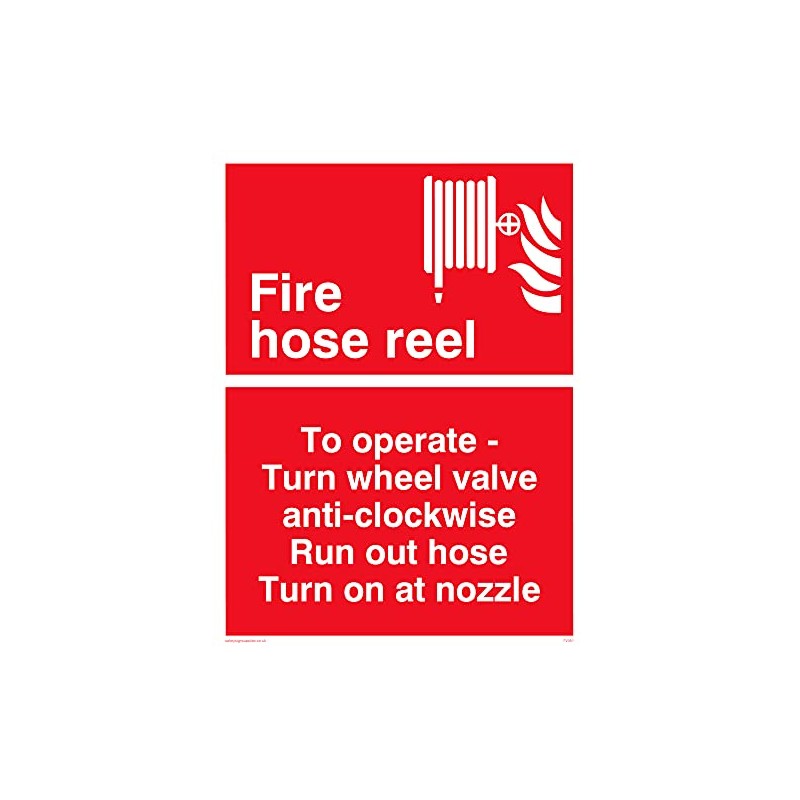Pack of five - Fire Hose Reel (manual) Sign -