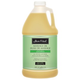 Bon Vital Naturale Massage Oil Made with Natural Ingredients for an Earth-Friendly Massage, Revives & Rehydrates Dry Skin Naturally, with Green Tea Extract, 1/2 Gal, Label may Vary