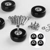 MAEZOE 4-Pack Luggage Suitcase Replacement Wheels, 50mm x 18mm Rubber