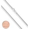 Miabella Italian 925 Sterling Silver Solid 2mm Round Box Chain