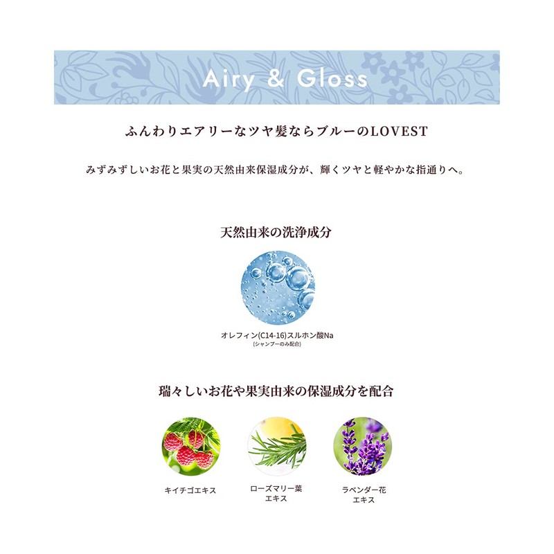 LOVEST Airy & Gloss Shampoo 17.3 fl oz (490 ml)