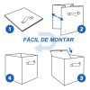 Cajas De Almacenamiento De Organizadora Tela Plegables/3pcs