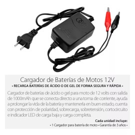 Mercader Digital Paquete De 10 Cargador Para Batería 12v De Moto / Mayoreo