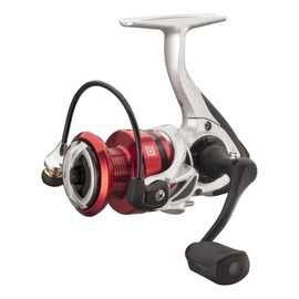 13 FISHING - Source F Spinning Reel - 5.2:1 Gear Ratio - 1.0 Size (Fresh) - SORF-5.2-1.0-CP, Silver/Red