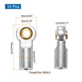 sourcing map M3xL19mm Lever Steering Linkage Tie Rod Ball Head Link Joint End Metal Silver Tone for RC Crawler Car Pack of 10