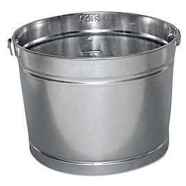 Magnolia Brush MNL5QT Galvanized Pail 5qt. 12 Count, Silver