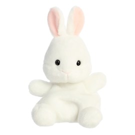 Aurora Aurora? Adorable Palm Pals? Cottontail Bunny Stuffed Animal - Pocket-Sized Play - Collectable Fun - White 5 Inches