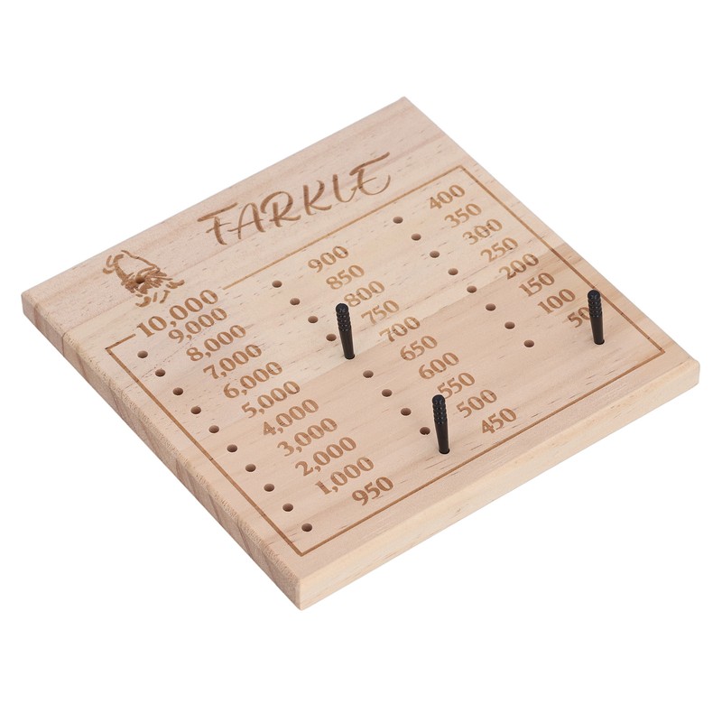 Farkle Dice Tray Improve Math Skills Wooden Classic Dice Game