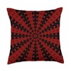 Starlight Beam With Dovetail Pattern Black Cut Out Throw Pillow