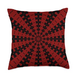 Starlight Beam With Dovetail Pattern Black Cut Out Throw Pillow