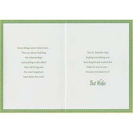 Designer Greetings Colorful Floral Upper and Bottom Border St. Patrick's Day Card