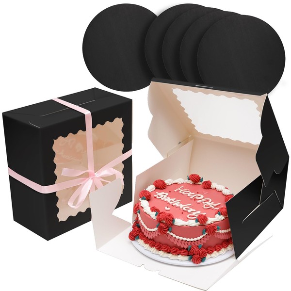 Bakepacker Bakepacker 36pcs 8x8x5 Inches Cake Boxes with Window 18-Packs