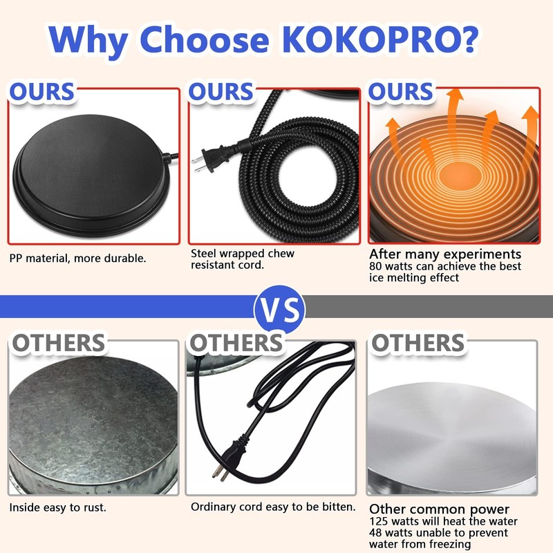 Poultry Chicken Water Heater - KOKOPRO Poultry Water Heater Base