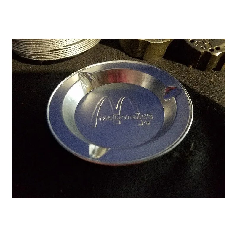McDonald's Vintage Aluminum Ashtrays 3.5" Wide (4 trays included)