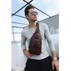 Sling Bag, BULLCAPTAIN Leather Chest Bag Crossbody Shoulder Business Backpack
