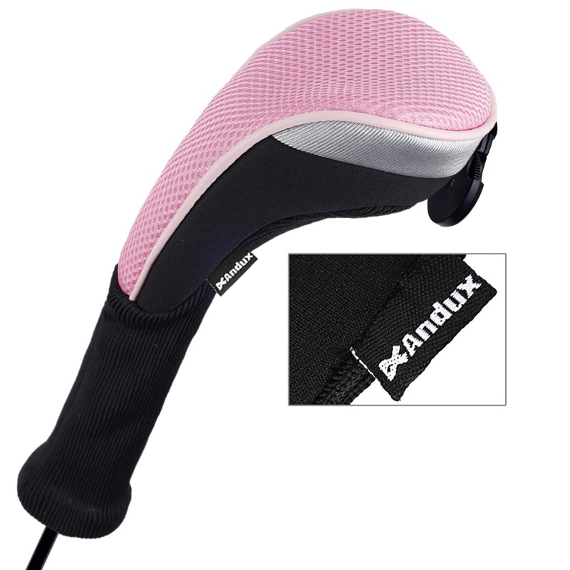 Andux Long Neck Golf Hybrid Club Head Covers with Dial