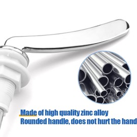 Hinata Zinc Alloy Metal Flush Handle for Toilet Cistern Lever Replacement Flush Lever Kit Chrome Plated Handle with Adjustable Arm- Bending