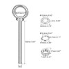 sourcing map Lifting Eye Bolt, 1 Set M10x150mm Eye Bolt