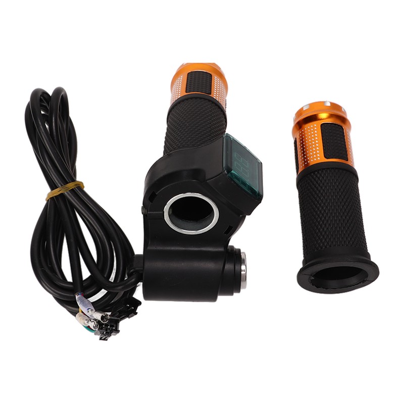 One Pair Electric Bike Throttle Handlebar with Red Screen Lock