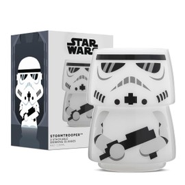 JoyJolt JoyJolt Character Stackable Star Wars Drinking Glasses - 8oz Stormtrooper Set of 2 with Head and Body - Fun Glass Tumblers - Star Wars Merchandise for Bar or Kitchen