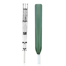 WINSOME Rotary Washing Line Cover Waterproof Polyester Fabric with Zip - Heavy Duty Rotary Clothes Line Cover - Weather Resistant Rotary Line Cover - Garden Rotary Dryer and Airer Cover | Green