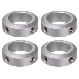 HARFINGTON 4pcs Shaft Collar 30mm Bore Aluminum Alloy Set Screw Shaft Collars, 46mm OD, 15mm Width, for Wheel Barrow Axle, Gearbox Assemblies, CNC Machine Tools, Industry, Anodization