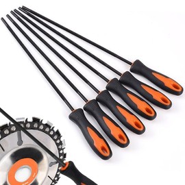 6 Pcs Chainsaw Chain Sharpener File 3/16 inch, 4.8 mm Round File Chainsaw Sharpening Tool, Carbon Steel Chainsaw Sharpener File