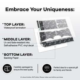 TracyArt Camo Gun Wrap, Gun Skins, Skull - Gun Wrap, Camo Tape Wrap for Gun, Easy to Install, Removable