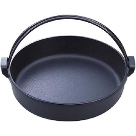 Iwachu 20038 Iwachu Sukiyaki Pot with Southern Crane 24, Black Baking, Inner Diameter 9.4 inches (24 cm), Induction Compatible, Nambu Ironware