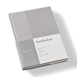 Semikolon 368723 - Natural Affair A5 Blank Notebook - 176 Pages Cream Paper - Bookmark - Moonstone