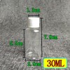 12pcs 30ml 1oz Empty Refillable Clear Plastic Bottles with Screw