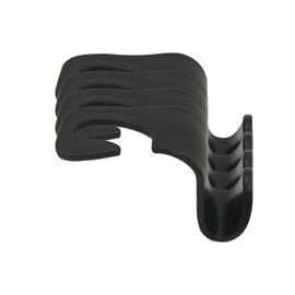 CBMZHF Car Headrest Hook Organiser, Heavy Duty 20kg Capacity, Black, 11.7 cm Length, Pack of 4