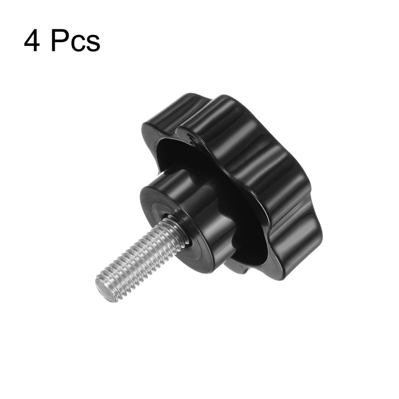 sourcing map 4pcs Star Knobs M8 x 20mm 304 Stainless