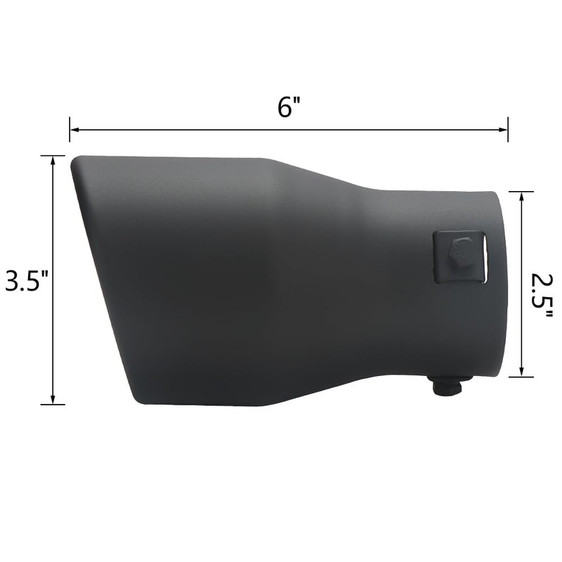 LCGP Adjustable 2.5"-3" Inlet Exhaust Tip 2.5"-3" x 4.5" x