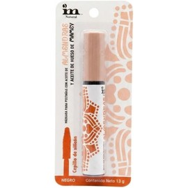Im Natural Máscara de Pestañas con Aceite de Almendras y Aceite de Hueso de Mamey, Cepillo de Silicón, mascara de color Negro, 13 g