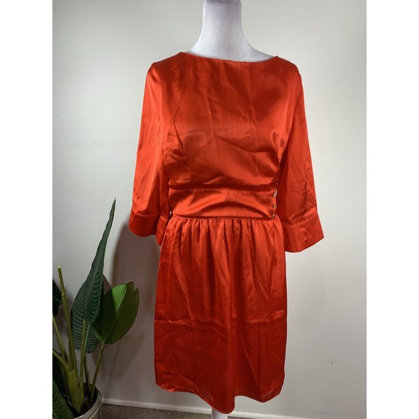 Emily McCarthy Womens Fiery Red Dress, Size S