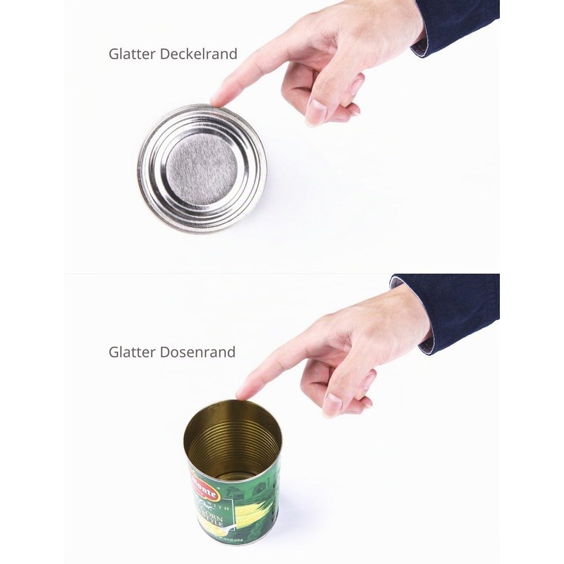 iheyfill safety can opener, stainless steel, ergonomic non-slip design with