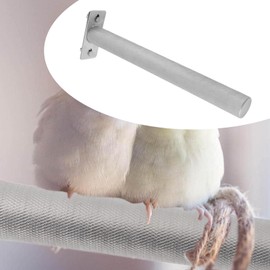 eMagTech Bird Perch Stainless Steel Parrot Perch Stand Branch for Parakeet Cockatiel Conure African Grey Small to Medium Birds(30x3.2cm)