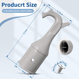 Attic Hooks for Loft Stairs Replacement Parts - Pull Hook for Floor Stairs, Stick Hooks for Roof Windows, Pole for Opening, Attic Hatch, Skylight Window, with 2 Screws, Diameter 25 mm