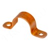 PROCURU 1-1/2 Inch Copper Pipe Strap, Two-Hole Clamp Mount (1-1/2",
