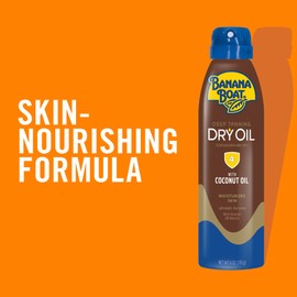Banana Boat Ultra Mist Dry Tanning Oil, Reef Friendly, Clear Sunscreen Spray, SPF 4, 6oz. - Pack of 3