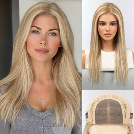 starluck Ombre Blonde Wigs Human Hair Lace Front Wigs Human Hair for White Women Pelucas De Mujer Pelo Humano 16 Inch Realistic and Natural Daily Wear