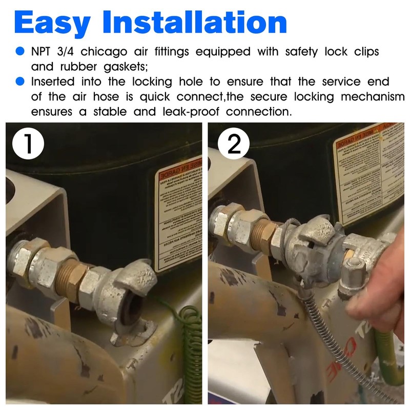 3/4 Chicago Fitting for Air Hose Fitting NPT Male End