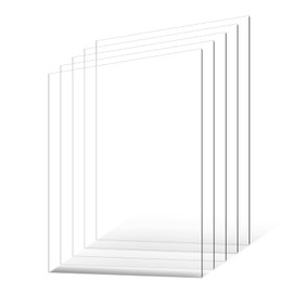 VEVOR PET/Plexiglass Sheets, 5-Pack Plastic Sheet, 24 x 36 Inch 0.04 Inch Thick Transparent Clear Flexible Plastic Panels for Craft, Replacement Picture Frame Glass, DIY Display Project, Easy to Cut
