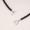 GAVU Yin Yang Black Onyx Pearl Necklace for Men, Stone,
