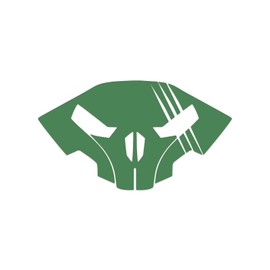 Star Craft Raynor's Helmet Skull Sticker Vinyl Decal Notebook Car Window Laptop 6" x 3.5" (Green)